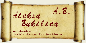 Aleksa Bukilica vizit kartica